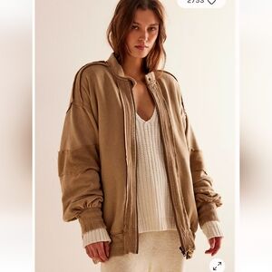 Free people lou moto zip jacket size medium.